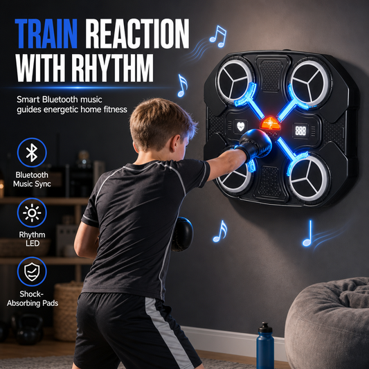 🥊 Slå i takt med musiken – elektronisk boxningstavla för rörelse, rytm och reaktion