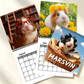 Bedårande marsvinsväggkalender