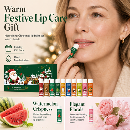 🎄 50 % RABATT! Fuktgivande läppbalsam i julpaket – perfekt som julklapp