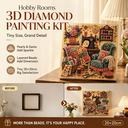💎 50 % RABATT! 6 mysiga motiv i ett set – 3D-diamond painting för avkopplande kreativitet