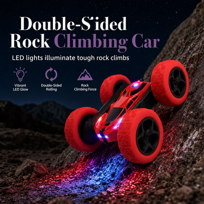 🏎️ 50 % RABATT! Dubbelsidig stuntbil med 360° rotation och fjärrstyrning