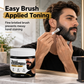 🧔 50 % RABATT! Täck grått skägg med naturlig svart färg – skäggfärgskräm med applikatorborste