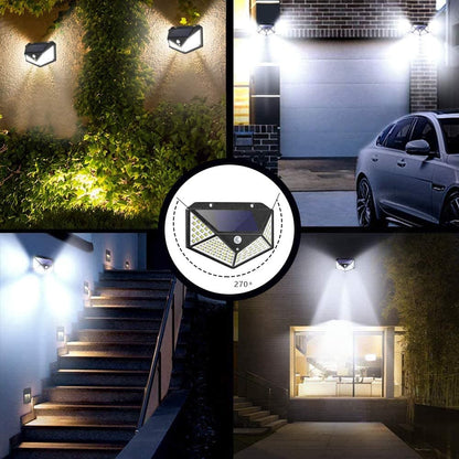 🌙 KÖP 2 – FÅ 1 GRATIS! Automatisk belysning utan elkostnad – solcellsvägglampa med 140 LED