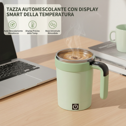 ☕ 50 % RABATT! Blanda drycken automatiskt och se temperaturen direkt – självrörande mugg med smart temperaturdisplay