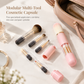 🖌️SISTA REA-DAGEN – 50% RABATT!!📢 Portabel utdragbar makeupborstset – multifunktionellt reseverktyg med puderborste, rougeborste och silikonborste för läppar