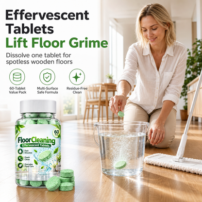 🧼 KÖP 2 – FÅ 1 GRATIS! Lös upp en tablett och rengör smutsiga golv enkelt – mångsidiga golvrengöringstabletter, 60 st