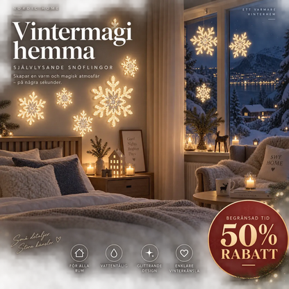 ❄️ Lys upp mörka kvällar med snöflingor – självlysande väggdekoration