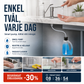 🧴 50 % RABATT NU! Håll diskbänken renare och mer organiserad – diskmedelsdispenser med 99 cm slang och 360° rotation