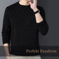 Bästa Presenten - Herrarnas Värmande Utsökta Mönster Crewneck Stickat Plagg
